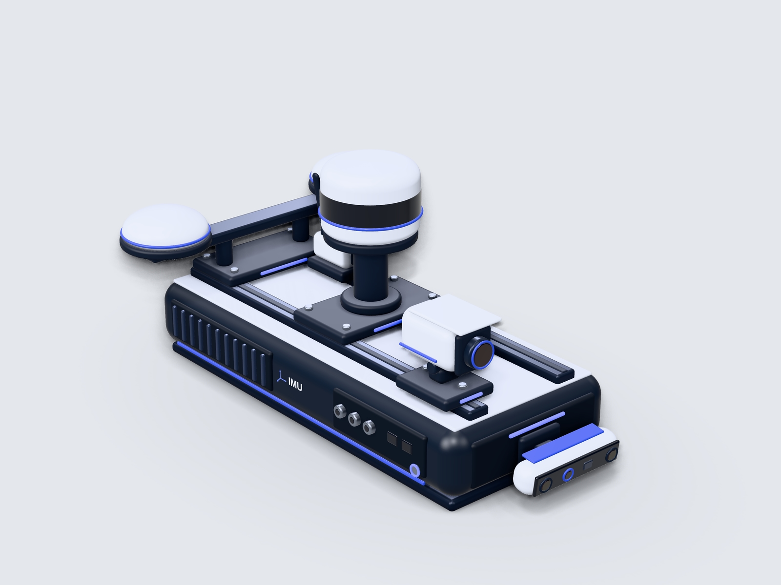 실외 자율주행 구성 3D 개념도