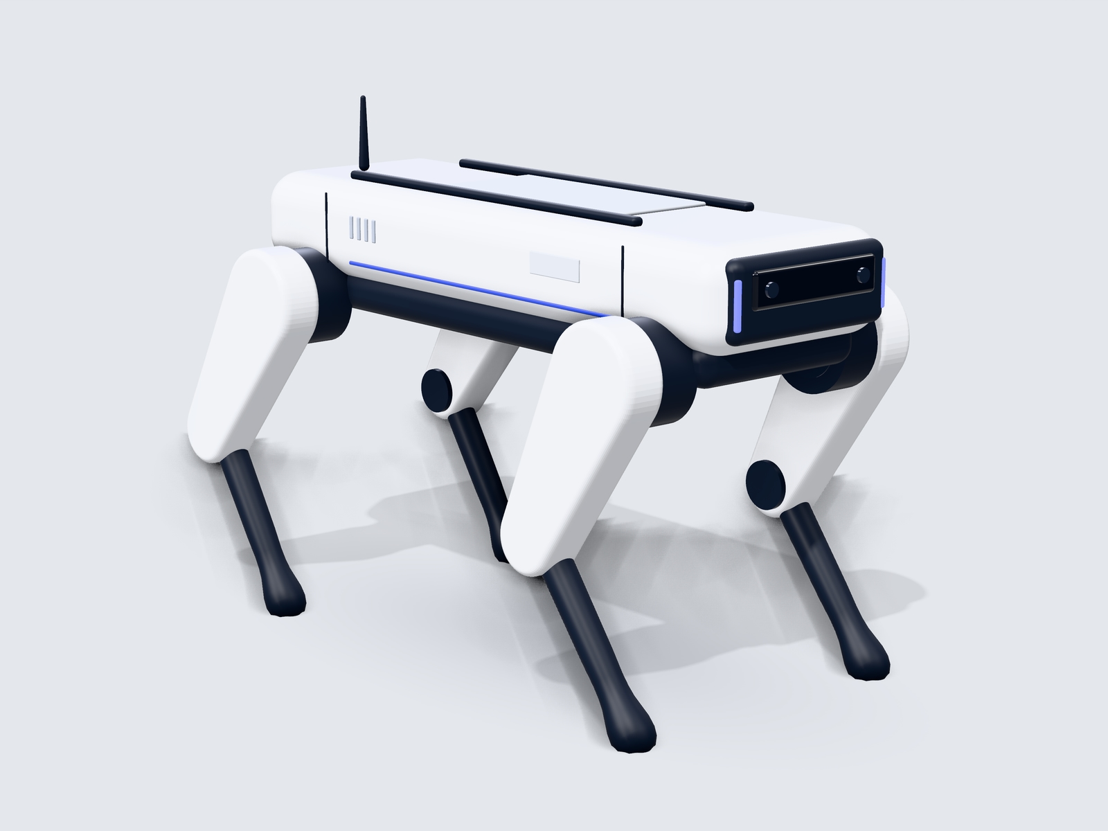 4족보행 · 기본형 3D 개념도